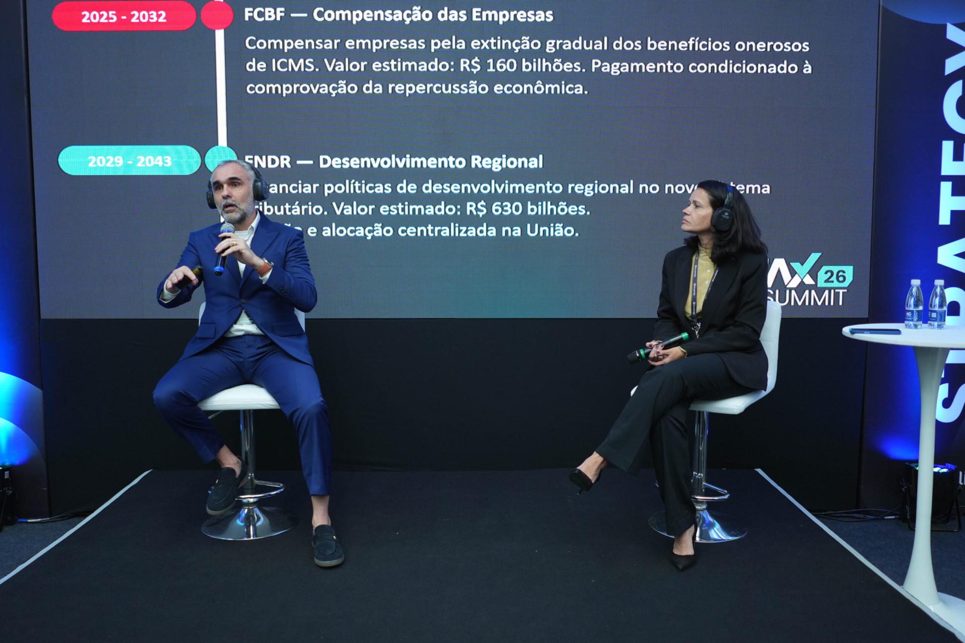 Rafael Barreto e Claudine Torres palestram sobre “Fundo de compensação de benefícios fiscais”